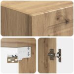 vidaXL Nástenná skrinka Dub artisan 33 x 34,5 x 90 cm Kompozitné drevo – Obrázok 6