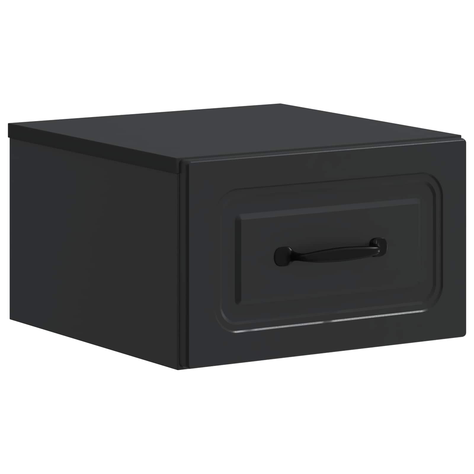 899277_1.jpg vidaXL Nástenná nočná skrinka so zásuvkou Čierna 34,5 x 33 x 20 cm – Obrázok 1