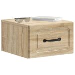 vidaXL Nástenná nočná skrinka so zásuvkou Dub sonoma 34,5 x 33 x 20 cm – Obrázok 2