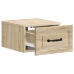 vidaXL Nástenná nočná skrinka so zásuvkou Dub sonoma 34,5 x 33 x 20 cm – Obrázok 3