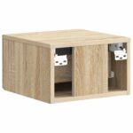 vidaXL Nástenná nočná skrinka so zásuvkou Dub sonoma 34,5 x 33 x 20 cm – Obrázok 6