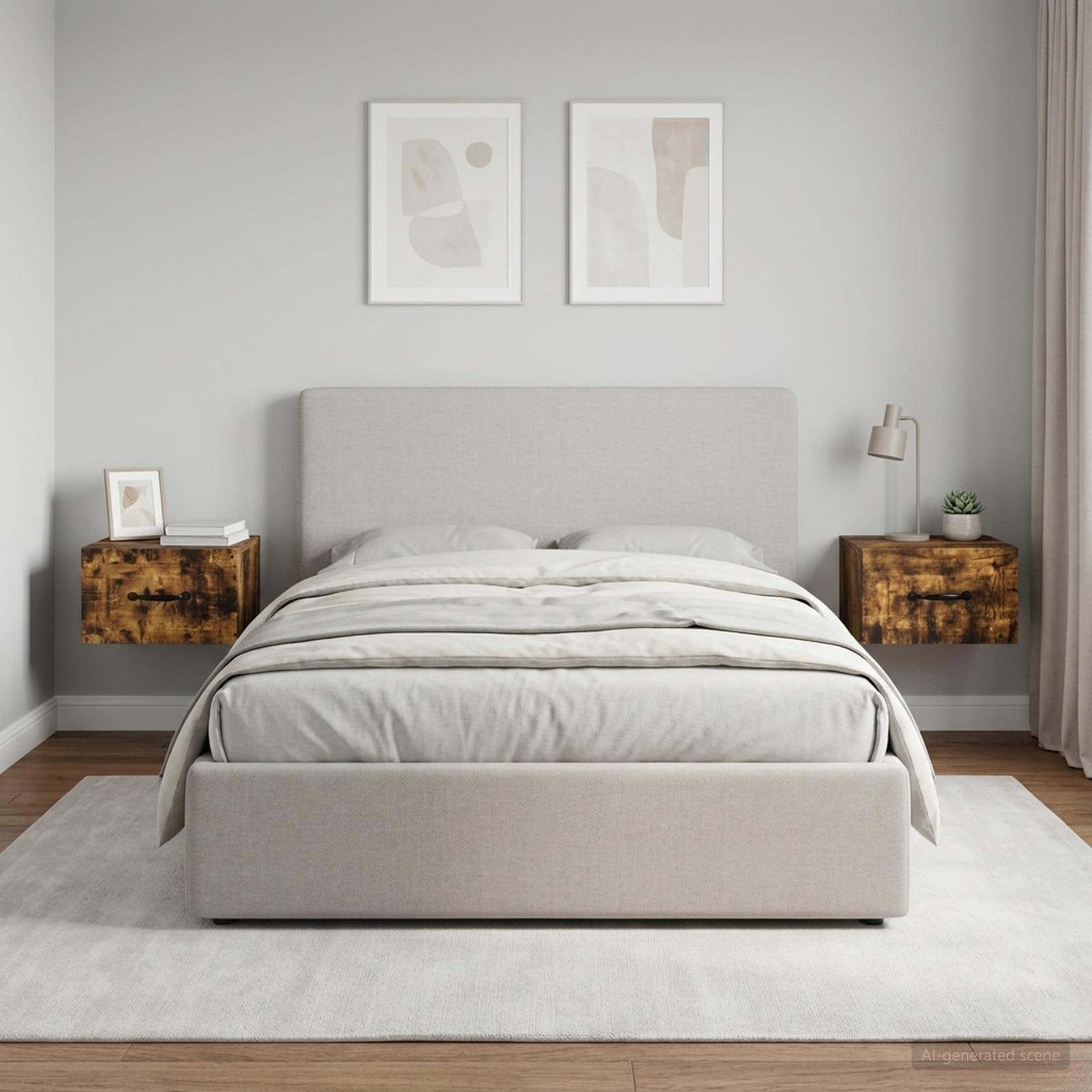 899286_1.jpg vidaXL Nástenná nočná skrinka 2 pcs Dymový dub 34,5 x 33 x 20 cm – Obrázok 1