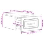 vidaXL Nástenná nočná skrinka 2 pcs Sivá sonoma 34,5 x 33 x 20 cm – Obrázok 9
