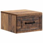 vidaXL Nástenná nočná skrinka 2 pcs Staré drevo 34,5 x 33 x 20 cm – Obrázok 3
