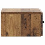 vidaXL Nástenná nočná skrinka 2 pcs Staré drevo 34,5 x 33 x 20 cm – Obrázok 6