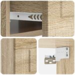vidaXL Nástenná nočná skrinka so zásuvkou Dub sonoma 49 x 34,5 x 20 cm – Obrázok 7