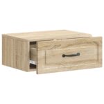 vidaXL Nástenná nočná skrinka 2 pcs Dub sonoma 49 x 34,5 x 20 cm – Obrázok 4