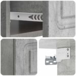 vidaXL Nástenná nočná skrinka 2 pcs Betónovo sivá 49 x 34,5 x 20 cm – Obrázok 8