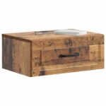 vidaXL Nástenná nočná skrinka 2 pcs Staré drevo 49 x 34,5 x 20 cm – Obrázok 2