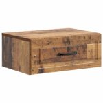vidaXL Nástenná nočná skrinka 2 pcs Staré drevo 49 x 34,5 x 20 cm – Obrázok 3