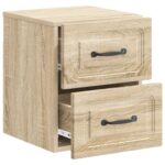 vidaXL Nástenná nočná skrinka so zásuvkou Dub sonoma 34,5 x 33 x 40 cm – Obrázok 3