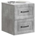 vidaXL Nástenná nočná skrinka 2 pcs Betónovo sivá 34,5 x 33 x 40 cm – Obrázok 2