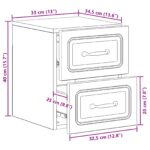 vidaXL Nástenná nočná skrinka Biela s vysokým leskom 34,5 x 33 x 40 cm – Obrázok 9