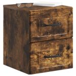 vidaXL Nástenná nočná skrinka 2 pcs Dymový dub 34,5 x 33 x 40 cm – Obrázok 2