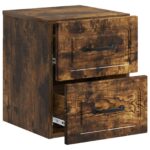 vidaXL Nástenná nočná skrinka 2 pcs Dymový dub 34,5 x 33 x 40 cm – Obrázok 4
