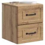 vidaXL Nástenná nočná skrinka 2 pcs Dub artisan 34,5 x 33 x 40 cm – Obrázok 2
