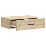 vidaXL Nástenný bočný stôl Dub sonoma 59 x 34,5 x 17 cm – Obrázok 3