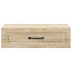 vidaXL Nástenný bočný stôl Dub sonoma 59 x 34,5 x 17 cm – Obrázok 4