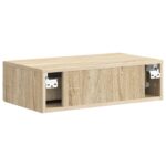 vidaXL Nástenný bočný stôl Dub sonoma 59 x 34,5 x 17 cm – Obrázok 6