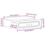 vidaXL Nástenný bočný stôl Dub sonoma 59 x 34,5 x 17 cm – Obrázok 9