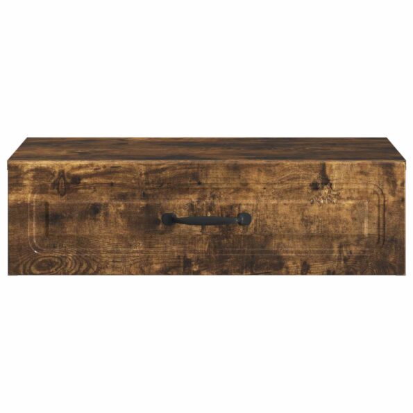 vidaXL Nástenný bočný stôl Dymový dub 59 x 34,5 x 17 cm – Obrázok 4
