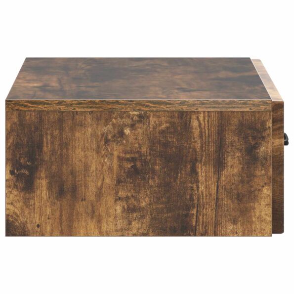 vidaXL Nástenný bočný stôl Dymový dub 59 x 34,5 x 17 cm – Obrázok 5