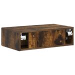 vidaXL Nástenný bočný stôl Dymový dub 59 x 34,5 x 17 cm – Obrázok 6