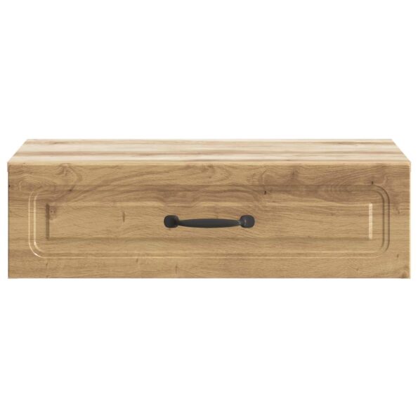 vidaXL Nástenný bočný stôl Dub artisan 59 x 34,5 x 17 cm – Obrázok 4