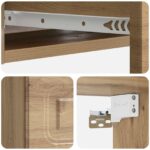 vidaXL Nástenný bočný stôl Dub artisan 59 x 34,5 x 17 cm – Obrázok 7