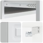 vidaXL Nástenný bočný stôl Biela 87,5 x 34,5 x 17 cm Kompozitné drevo – Obrázok 7