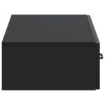 vidaXL Nástenný bočný stôl Čierna 87,5 x 34,5 x 17 cm Kompozitné drevo – Obrázok 5