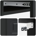 vidaXL Nástenný bočný stôl Čierna 87,5 x 34,5 x 17 cm Kompozitné drevo – Obrázok 7