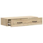vidaXL Nástenný bočný stôl Dub sonoma 87,5 x 34,5 x 17 cm – Obrázok 3
