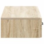 vidaXL Nástenný bočný stôl Dub sonoma 87,5 x 34,5 x 17 cm – Obrázok 5