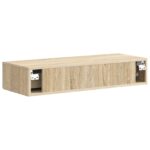 vidaXL Nástenný bočný stôl Dub sonoma 87,5 x 34,5 x 17 cm – Obrázok 6