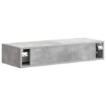 vidaXL Nástenný bočný stôl Betónovo sivá 87,5 x 34,5 x 17 cm – Obrázok 6