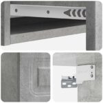 vidaXL Nástenný bočný stôl Betónovo sivá 87,5 x 34,5 x 17 cm – Obrázok 7