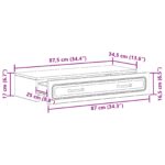 vidaXL Nástenný bočný stôl Betónovo sivá 87,5 x 34,5 x 17 cm – Obrázok 8