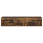vidaXL Nástenný bočný stôl Dymový dub 87,5 x 34,5 x 17 cm – Obrázok 4