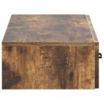 vidaXL Nástenný bočný stôl Dymový dub 87,5 x 34,5 x 17 cm – Obrázok 5