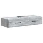 vidaXL Nástenný bočný stôl Sivá sonoma 87,5 x 34,5 x 17 cm – Obrázok 2