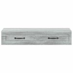 vidaXL Nástenný bočný stôl Sivá sonoma 87,5 x 34,5 x 17 cm – Obrázok 4