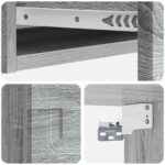 vidaXL Nástenný bočný stôl Sivá sonoma 87,5 x 34,5 x 17 cm – Obrázok 7