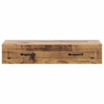 vidaXL Nástenný bočný stôl Staré drevo 87,5 x 34,5 x 17 cm – Obrázok 4