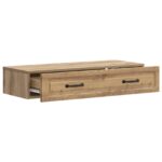 vidaXL Nástenný bočný stôl Dub artisan 87,5 x 34,5 x 17 cm – Obrázok 3