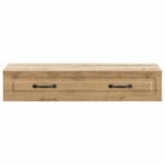 vidaXL Nástenný bočný stôl Dub artisan 87,5 x 34,5 x 17 cm – Obrázok 4