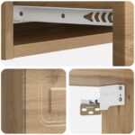 vidaXL Nástenný bočný stôl Dub artisan 87,5 x 34,5 x 17 cm – Obrázok 9