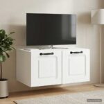 vidaXL Nástenná TV skrinka Biela 59,5 x 41 x 30 cm Kompozitné drevo – Obrázok 4