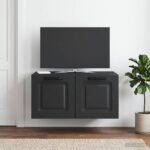 vidaXL Nástenná TV skrinka Čierna 59,5 x 41 x 30 cm Kompozitné drevo