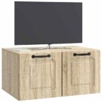 vidaXL Nástenná TV skrinka Nástenný Dub sonoma 59,5 x 41 x 30 cm – Obrázok 3